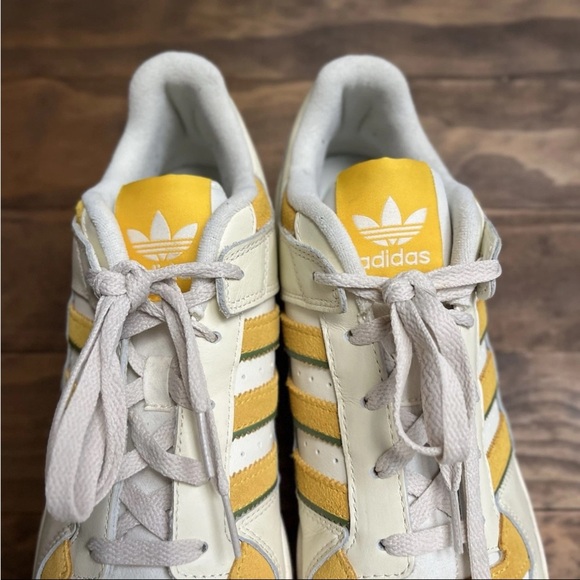 Adidas Men’s Forum Low Classic Originals Sz US 12 Cream/Bold Gold FZ6271 EUC - Picture 13 of 15